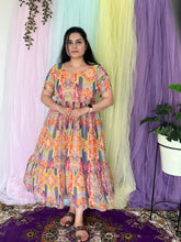 Multicolour Printed chiffon midi